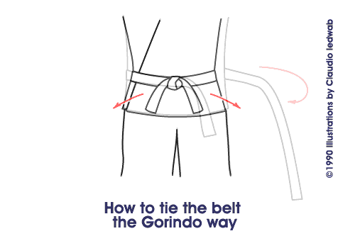 Animation How to tie the belt the gorindo way